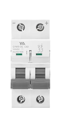 Disyuntor solar de 2 polos CC 500V 32A para protección contra sobrecargas