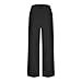 Women's Business Casual Pants Corduroy Wide Leg Dress Pants Loose Fashion Baggy Work Long Trousers with Pockets Black