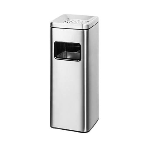 Commercial Outdoor Trash Can with Lid - Heavy-Duty Waste Container for Yard, Garage & Patio - Durable Black Garbage Bin for Easy Waste Disposal