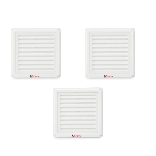 Image of 6 Inches Square PP Louver /Wall Mount Chimney Pipe Cover, Versatile Use, Durable, Anti Cockroach /Lizards /Insects, Made in India (SQPPLOUVER03) (3)