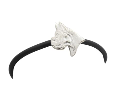 Bracelet Deutscher Boxer en argent 925 le symbole d'un amour pour les molosses