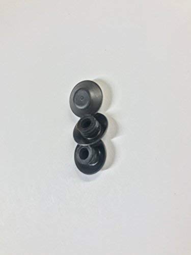 Caplugs 1/4" (0.25 inch) Flush Mount Black Plastic Body and Sheet Metal Hole Plug - Qty 25