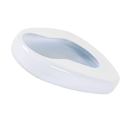 HAPINARY Toilet Urinal para Patient Portable Seat Men Bedridden Bed Pan Smooth Urinal Bed Pans for Bedridden Elderly Bedpans Pacientes Man Saucepan with Lid Pot Elderly Pee Pan Enamel White