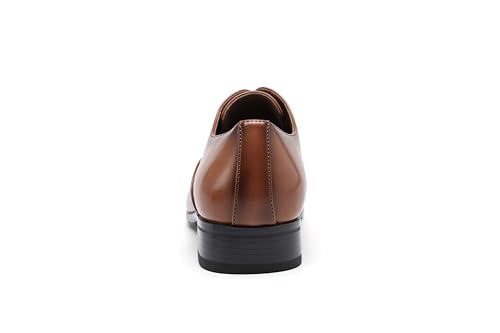 Image of DECARSDZ Mens Faux Patent Leather Classic Lace-up Formal Oxford Tuxedo Dress Shoes