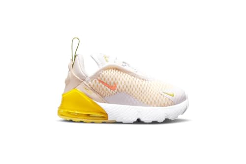 Nike Baby Boy's Air Max 270 (TD) (Infant/Toddler) White/Crimson Bliss/Yellow Strike 7 Toddler M2