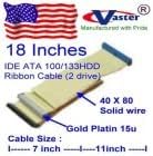 SuperEcable - 20440 - IDE ATA 40/80 Flat (Ribbon) Data Cable 2 Drive / 18 Inches