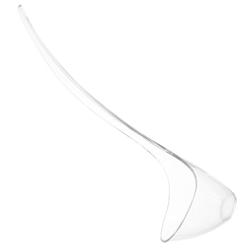 OFFIGAM 異形透明耐衝撃長柄スープレードル 軽量丈夫な調理用サービススプーン ホームパーティーやビュッフェ向け食器用計量おたま