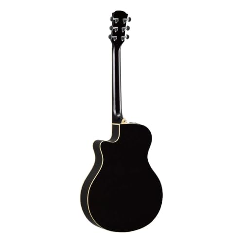 Image of Yamaha APX600 BL Thin Body Acoustic-Electric Guitar, Black
