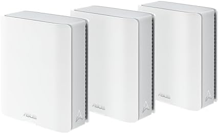 ASUS ZenWiFi BT8 Tri-Band WiFi 7 Mesh, 14 Gbps, 8850 sq.ft. (3pk), Dual 2.5G Ports, Security and Parental Controls Included, Smart Home Master SSIDs, 4G & 5G Mobile Tethering