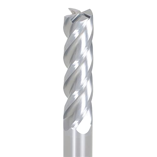 Image of waltyotur 1 /2 Inch 4 Flute Carbide End Mill 2 Inch Cutting Length x 4 Inch Overall Length x 1 /2 Inch Shank Diameter for Aluminum Cutting Non Ferrous Metal Up Cutting 1 Pcs