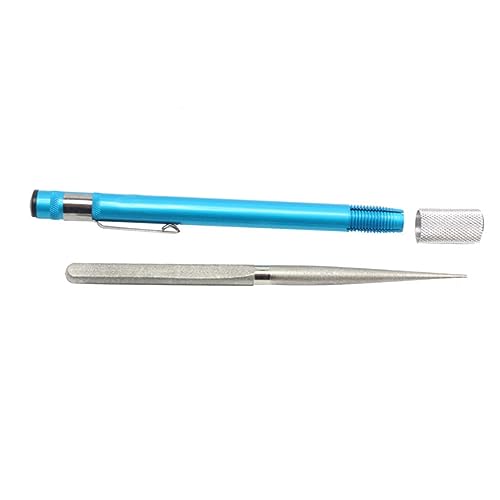 FELTECHELECTR Handy Pen Shape Sharpener Portable Sharpening Stone Kit Ideal for Survival Camping Random Color