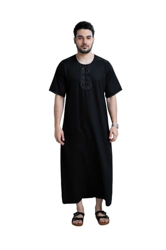 Zerouki Black Half Sleeve Thobe Jubba