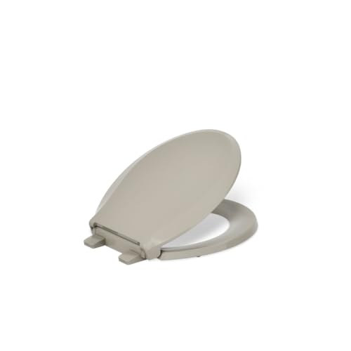 Image of KOHLER 4639-RL-G9 Cachet ReadyLatch Round Toilet Seat Soft Close, Sandbar