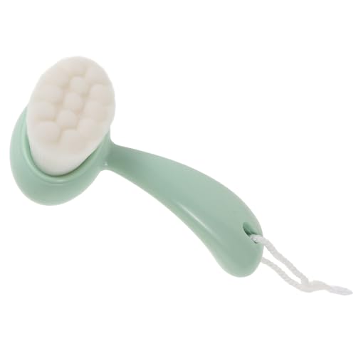 SHERCHPRY cepillo de limpieza Eliminación limpiador piel agente de mudanzas etiqueta desmaquillante para brochas depurador de cara con mango fibra artificial Light Green