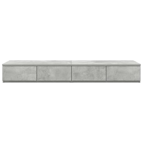 Tiroirs de lit gris béton gain de place avec 4 tiroirs de rangement