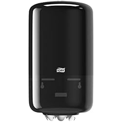 Dispensador De Papel Para Manos Automatico Tork 558008 Dispensador mini de alimentación central Elevation / Soporte de papel mecha compatible con el sistema M1 / Negro