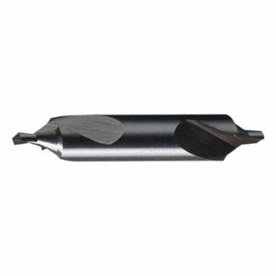 Cleveland C46273 996 Bell Combined Drill and Countersink, 1/16 in Drill - Fraction, 0.0625 in Drill - Decimal Inch, 60 deg Included Angle, 118 deg Point Angle, HSS, Bright (Each)
