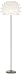 Modern Floor Lamp Brushed Steel White Orb Petal Flower Shade Dimmable for Living Room Reading Bedroom Office - Possini Euro Design