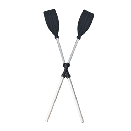Parliky Boating Supplies 2pcs Aluminum Alloy Canoe Paddles Floating Paddles Ergonomic Grip for Kayaking