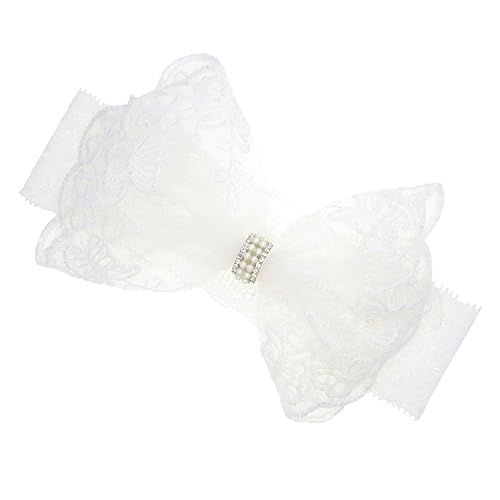 BESTonZON Rhinestone Lace Bow Headband for Newborns Stylish Hair Accessories for Comfortable and Versatile Headband for Any Hairstyle and Special Occasions