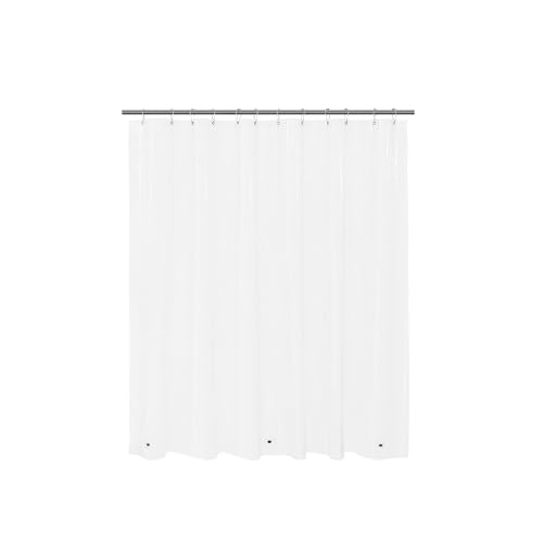 Image of Mrs Awesome Clear Shower Curtain Liner with 3 Magnets, 70x60 Premium Flexible Sturdy Plastic Shower Curtain for Bathroom Lightweight, Waterproof, Clear