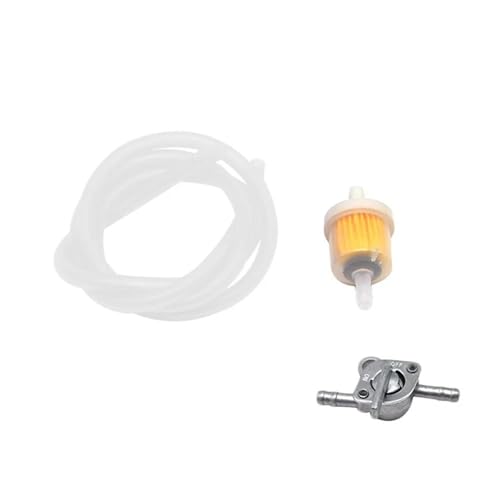 Interruptor de llave purga con tubo gasolina 6mm y filtro para carburador de motocicleta