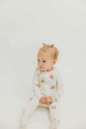 Image of Copper Pearl Baby Zip-Up Footie Pajamas - Soft Stretchy Sleep and Play Footies for Boys and Girls