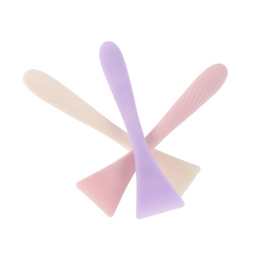 OFFIGAM 3個 シリコンマスクブラシ 敏感肌対応柔らか素材 均一塗可能なフェイススパチュラ 紫 白 ピンクの多彩カラーバリエーション 再利用