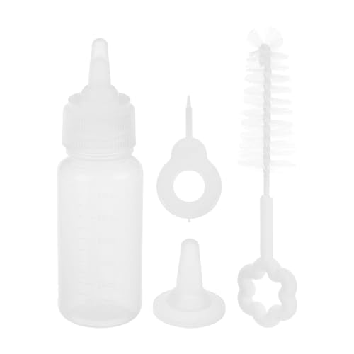Levemolo Small Pet Feeding Bottles Set 60ml Cat Nursing Bottle Silicone Nipple Dog Crate for Puppy Kitten