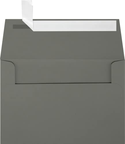 LUXPaper A4 Invitation Envelopes | Peel & Press | 4 1/4" x 6 1/4" | Smoke Gray | 80lb. Text | 500 Qty