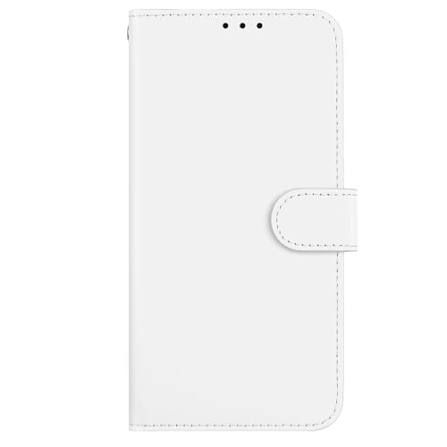 PONRFEKT Funda Billetera para Huawei P20 Lite/Nova 3E,Carcasa Cartera Flip Magnética de Cuero PU,con Tarjetero y Función de Soporte Funda a Prueba de Golpes-Blanco