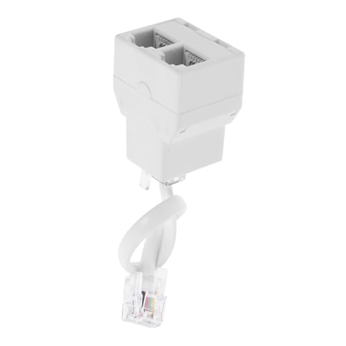 VILLCASE Phone Jack Splitter Adapter Detachable Core Telephone Line Splitter for Use Transforms One Phone Jack into Two Easy to Carry and Store