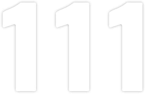 Pack of 3 Plain Bin Numbers for Wheelie Bins 4 Waterproof (17 cm) Number - 4 Bin Numbers for Wheelie Bins Large Self Adhesive Bin Sticker for Bin and More Packwith®