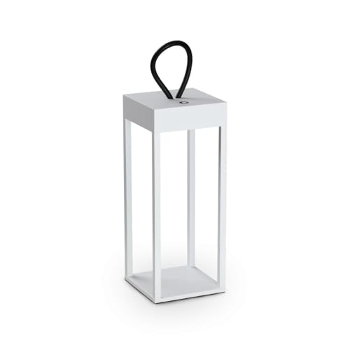 Lampe LED portable d'extérieur Ideal Lux ENYA blanche rechargeable et dimmable IP54