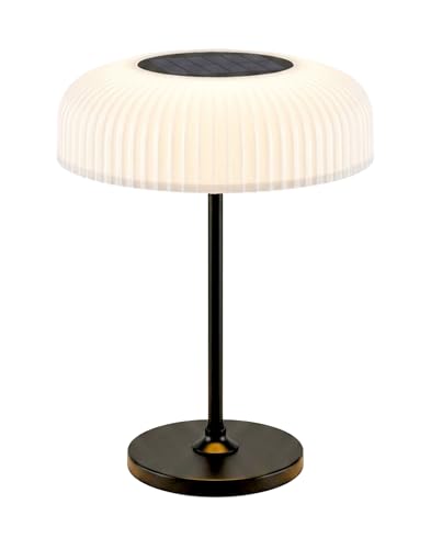 Orihome® Lampe de Table Solaire Extérieure, Lampe Sans Fil pour Terrasse, Lanterne LED Étanche IP44 Rechargeable USB pour Jardin et Balcon, Batterie...