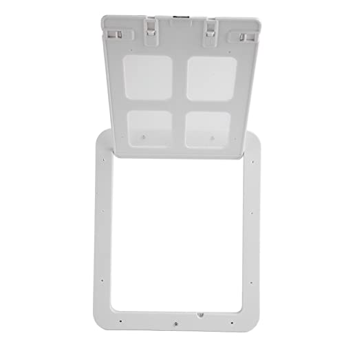 Window Cat Door, Dog Door for Sliding Glass Door Breathable Pet Screen Door Flap Opening Cat Door for Window Screen Cat Screen Door for Puppy Dog and Cat Door, White (Small)