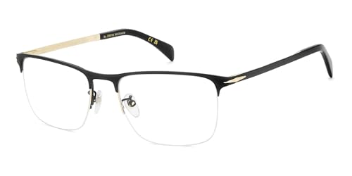 Gafas de Vista DB 1146 David Beckham para hombre montura rectangular negra y oro