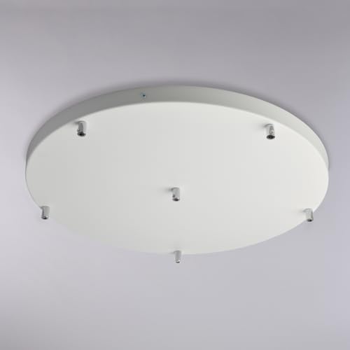 Rosace multicâbles 6 trous blanche pour centraliser vos suspensions de plafond - 2