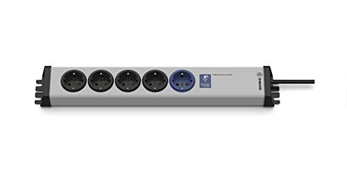 EHMANN 0214x00058341 IT Master/Slave PRO Steckdosenleiste, 5-Fach (1 Master, 4 Slaves), 1,5 m Zuleitung