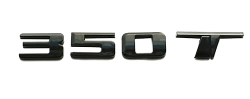 Image of 1Pc 350T Logo Emblem Compatible with CT4 CT5 XT4 XT5 Rear Turnk 350 T Nameplate 3D Badge (Glossy Black)
