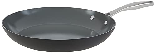Bialetti 11.75' Ceramic Pro Non-Stick Hard Anodized Aluminum Frying Pan, Gray
