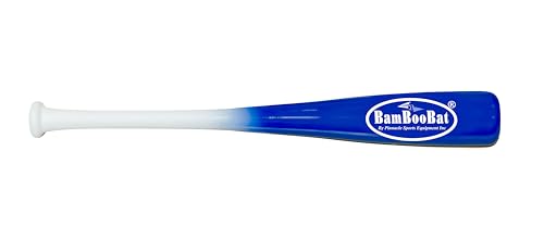 BAMBOOBAT by Pinnacle Sports Equipment INC. Adult Baseball/Softball 18 (21) One Hand Training Bat White Handle/Royal Barrel 21
