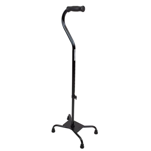 Dynarex Ergonomically Stable Four-Legged Large Based Quad Cane wi...
