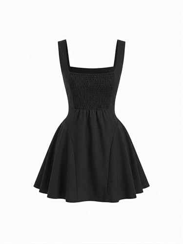 Image of CIDER Womens Polka Dot Going Out Dress Cute Summer Date Night Square Neck Sleeveless Mini Dress
