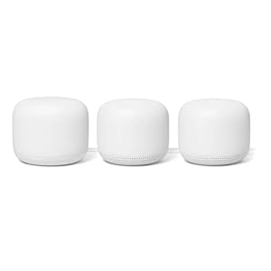 Google Nest WiFi Router 3 Pack ( One Router & Two extenders) 2ndGEneration 4×4 AC2200 Mesh Wi-Fi Routers with 6600 Sq Ft…