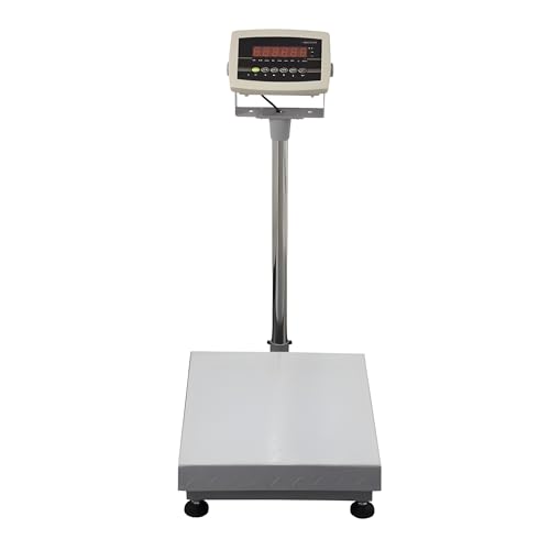 Balance Industrielle 150Kg – Haute Précision 50g – Plateau 45 x 60 cm – Écran LED – Batterie 45H – Idéale Logistique, Commerce et Industrie