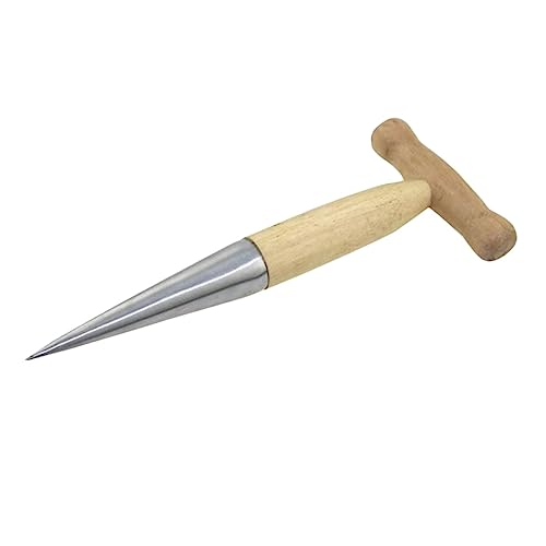 CIYODO Stainless Steel Sow Dibber Plant Hole Digger Tool for Garden Cultivation