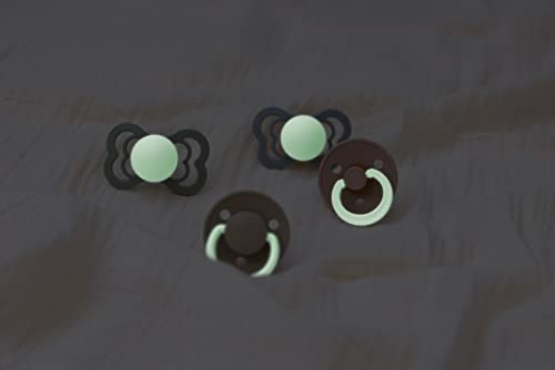 Image of Bibs Supreme Silicone Pacifier for 6+ Months Toddlers 2-Pieces, Size 2, Blush Night /Vanilla Night