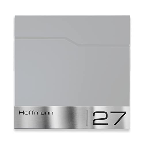 Metzler Edelstahl Briefkastenschild - V2A Edelstahl-Leiste für Enno Briefkästen - Selbstklebende Ruckseite - Individuelle Beschriftung Metzler Edelstahl Briefkastenschild - V2A Edelstahl-Leiste für Enno Briefkästen - Selbstklebende Ruckseite - Individuelle Beschriftung