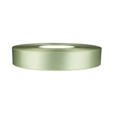 Double Faced Polyester Satin Ribbon -23 Metre, Perfect for Wedding, Gift Wrapping, Bow Making & Other Projects (12mm X 23 Metres, Sage Green) Cover